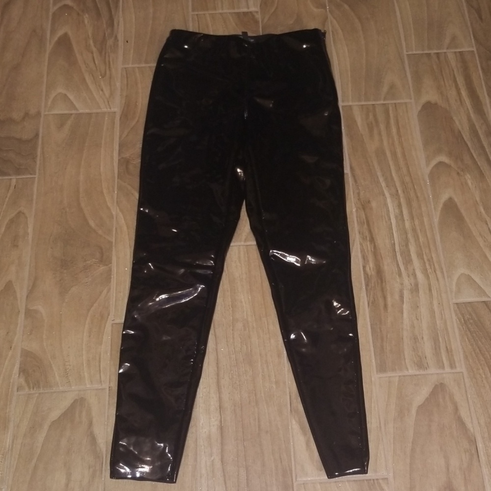 Top Shop highrise vinyl pants